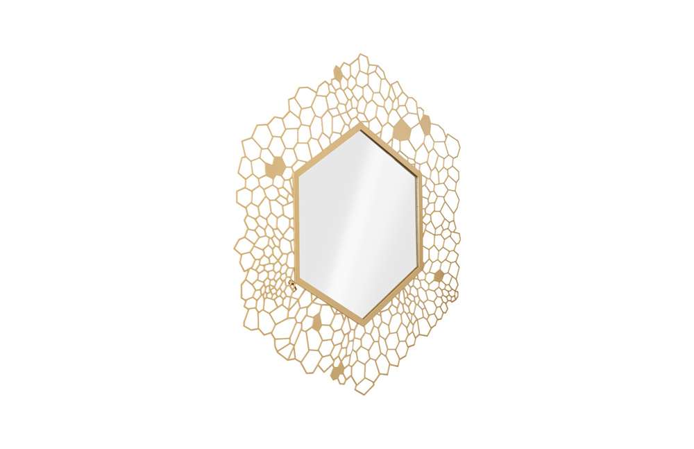 Phillips Collection - Hexagon Honeycomb Mirror Brass - TH107116 veiw 2