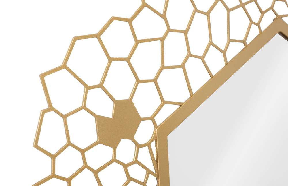 Phillips Collection - Hexagon Honeycomb Mirror Brass - TH107116 veiw 3