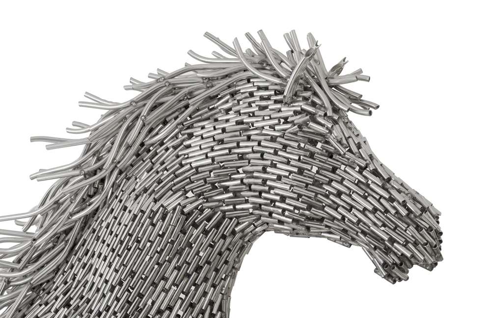 Phillips Collection - Horse Pipe Sculpture, Galloping, Stainless Steel - ID96060 veiw 2