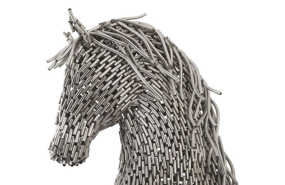 Phillips Collection - Horse Pipe Sculpture, Rearing, Stainless Steel - ID96059 veiw 2