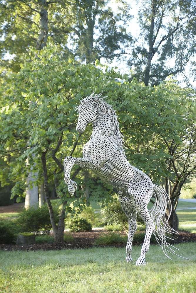 Phillips Collection - Horse Pipe Sculpture, Rearing, Stainless Steel - ID96059 veiw 4