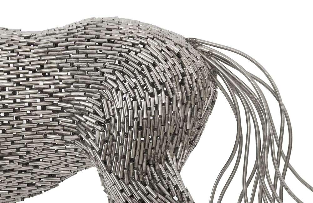 Phillips Collection - Horse Pipe Sculpture, Walking, Stainless Steel - ID96061 veiw 3