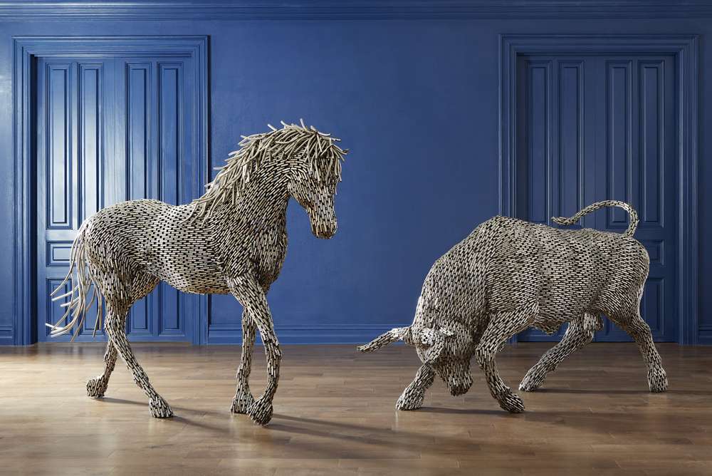 Phillips Collection - Horse Pipe Sculpture, Walking, Stainless Steel - ID96061 veiw 5