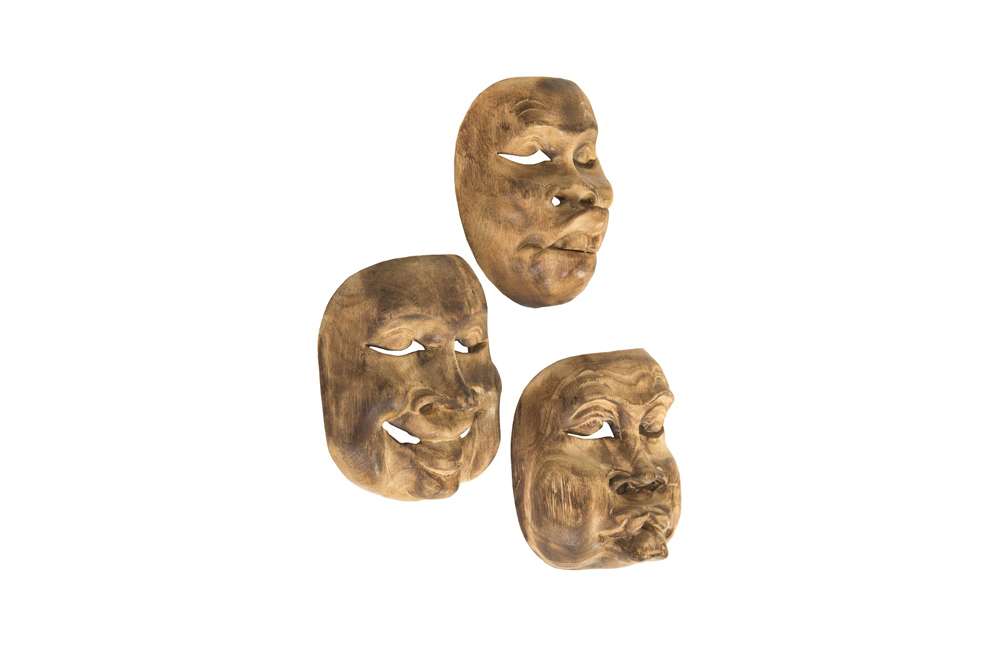 Phillips Collection - Indonesian Masks, Set of 3, Teak Wood, Assorted - ID103396 veiw 2