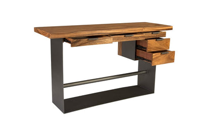 Phillips Collection - Iron Frame Standing Desk with Drawers, Natural, Bar Height - TH82453 view 4