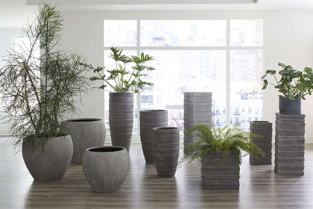 Phillips Collection - June Slim Planter, Raw Gray, MD - PH103538 veiw 2
