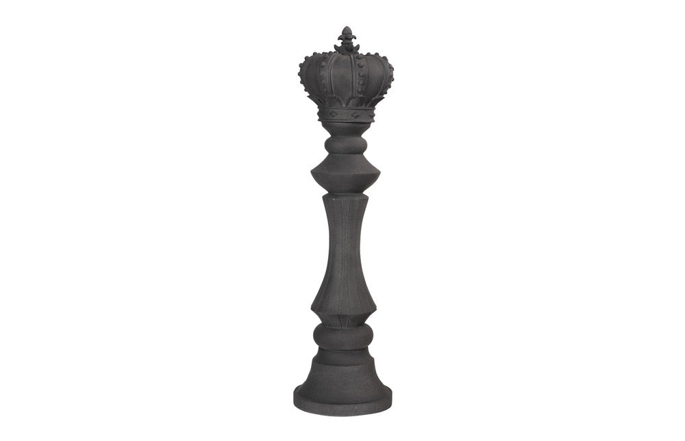 Phillips Collection - King Chess Sculpture, Cast Stone Black - PH115682 veiw 1
