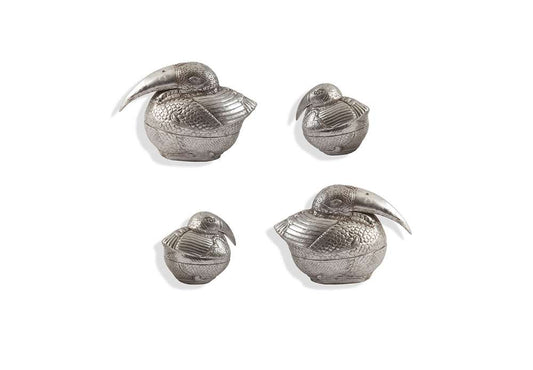 Phillips Collection - Kiwi Birds Wall Art (Set of 4) - Silver Leaf - PH66920 veiw 1