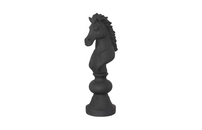 Phillips Collection - Knight Chess Sculpture, Cast Stone Black, Small - PH118747 view 1