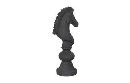 Phillips Collection - Knight Chess Sculpture, Cast Stone Black, Small - PH118747 view 2