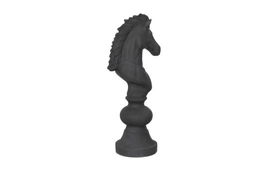 Phillips Collection - Knight Chess Sculpture, Cast Stone Black, Small - PH118747 view 2