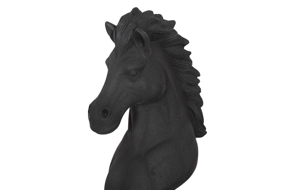Phillips Collection - Knight Chess Sculpture, Cast Stone Black, Small - PH118747 view 3