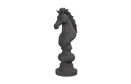 Phillips Collection - Knight Chess Sculpture, Cast Stone Black - PH115683 veiw 1