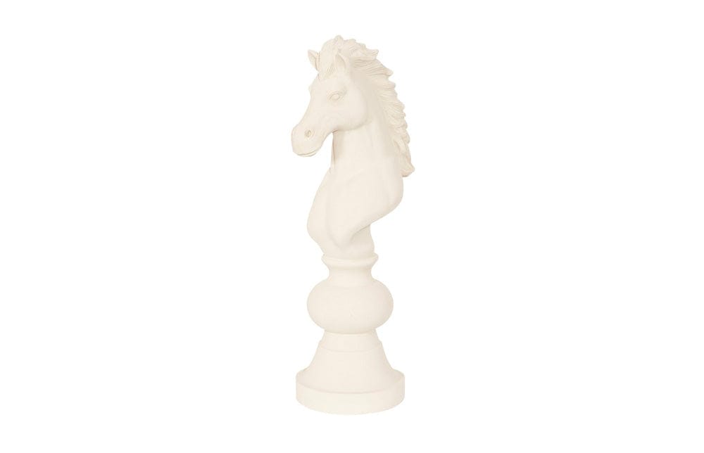 Phillips Collection - Knight Chess Sculpture, Cast Stone White, Small - PH118748 view 1