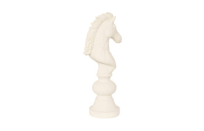Phillips Collection - Knight Chess Sculpture, Cast Stone White, Small - PH118748 view 2