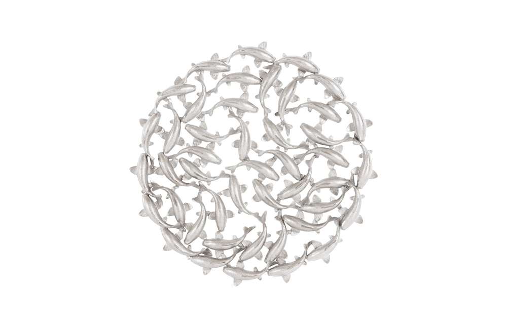 Phillips Collection - Koi Wall Art, Silver Leaf - PH110308 veiw 1