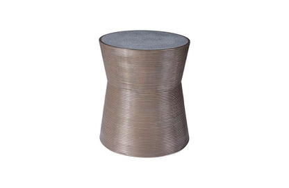 Phillips Collection - Kono Side Table, Resin, Bronze Finish, Concrete Composite Top - PH100707 veiw 1