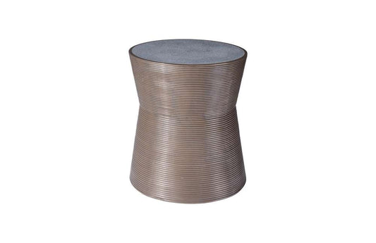 Phillips Collection - Kono Side Table, Resin, Bronze Finish, Concrete Composite Top - PH100707 veiw 1