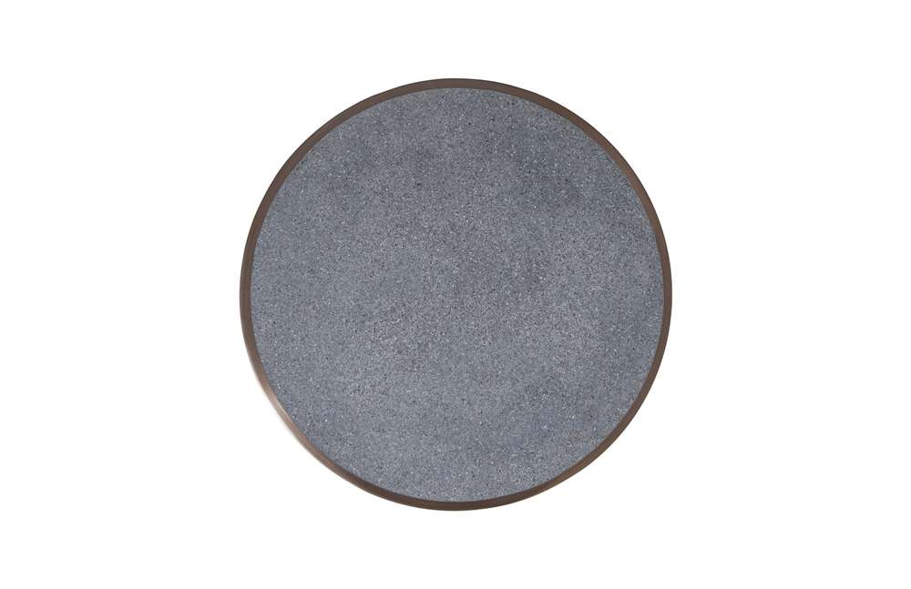 Phillips Collection - Kono Side Table, Resin, Bronze Finish, Concrete Composite Top - PH100707 veiw 2
