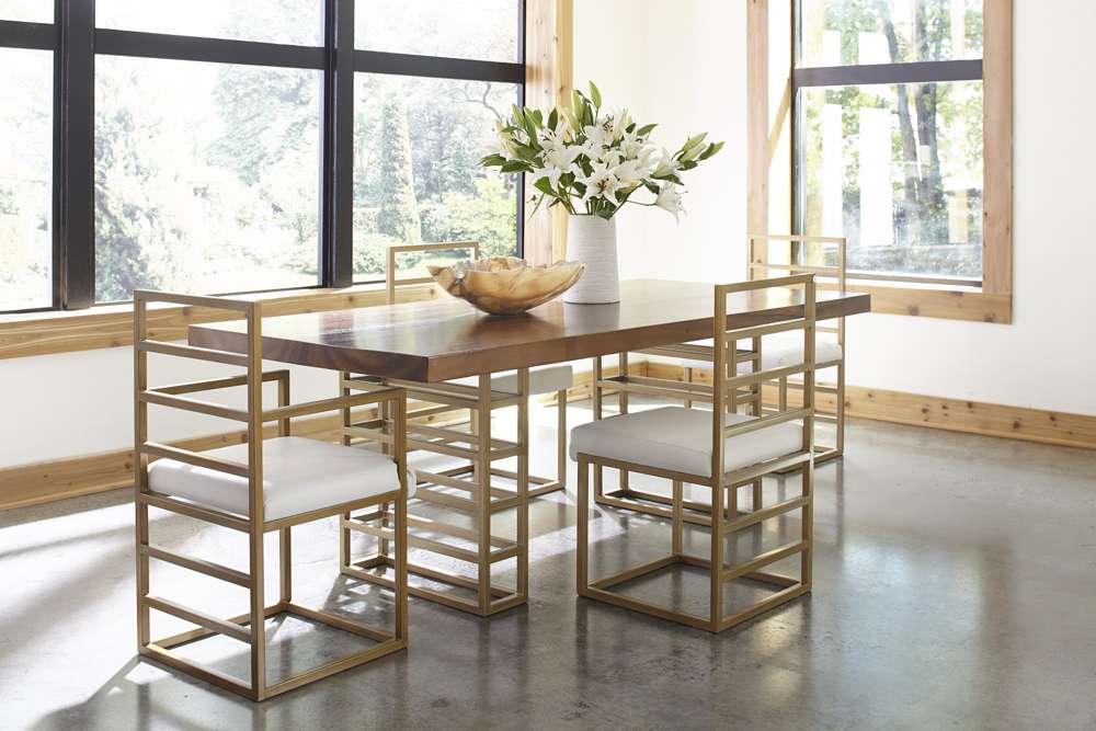 Phillips Collection - Ladder Dining Chair, Natural/Brass Finish - ID94264 veiw 5
