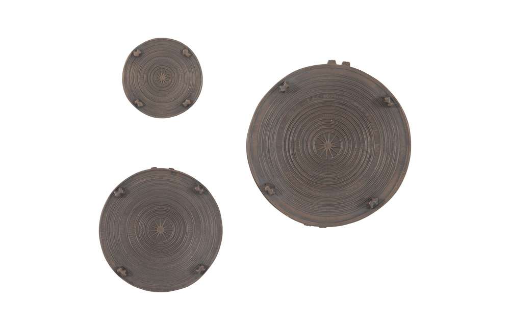 Phillips Collection - Laotian Rain Drums, Set of 3, Bronze - PH65319 veiw 1