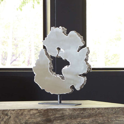 Phillips Collection - Lava Slice Sculpture on Stand, Resin, Stainless Steel - PH97069 veiw 5