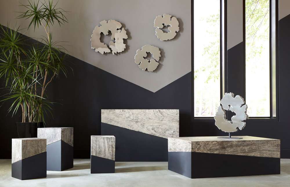 Phillips Collection - Lava Slice Sculpture on Stand, Resin, Stainless Steel - PH97069 veiw 6