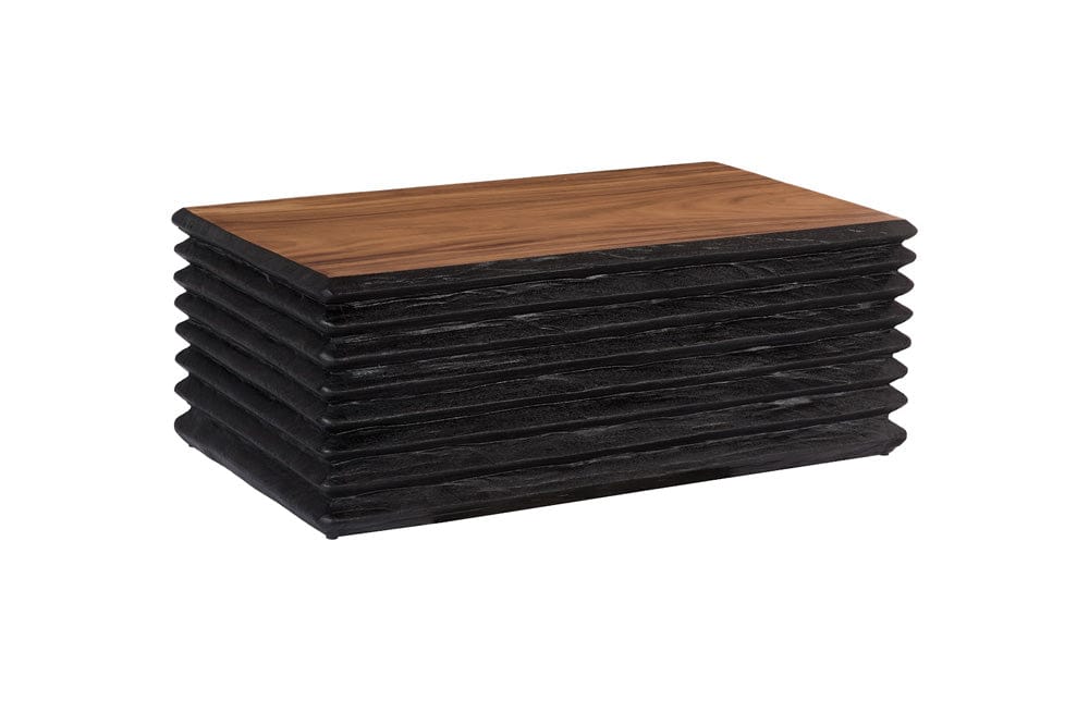 Phillips Collection - Layered Coffee Table, Burnt, Natural - TH115347 view 1