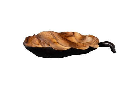 Phillips Collection - Leaf Bowl, Teak Wood, Black & Natural - ID117516 veiw 1