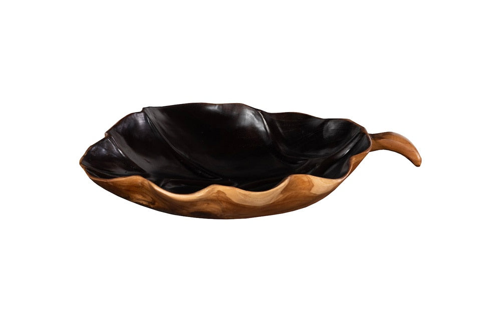 Phillips Collection - Leaf Bowl, Teak Wood, Natural & Black - ID117518 veiw 1