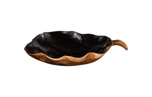 Phillips Collection - Leaf Bowl, Teak Wood, Natural & Black - ID117518 veiw 1