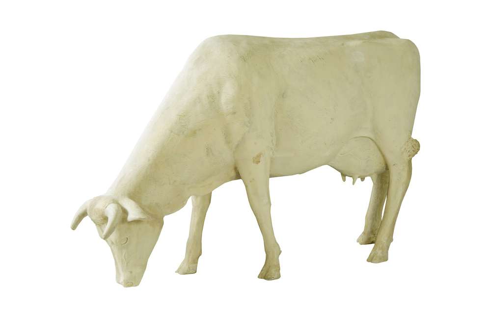 Phillips Collection - Life Size Cow, Grazing, Off White - PH57424 veiw 2