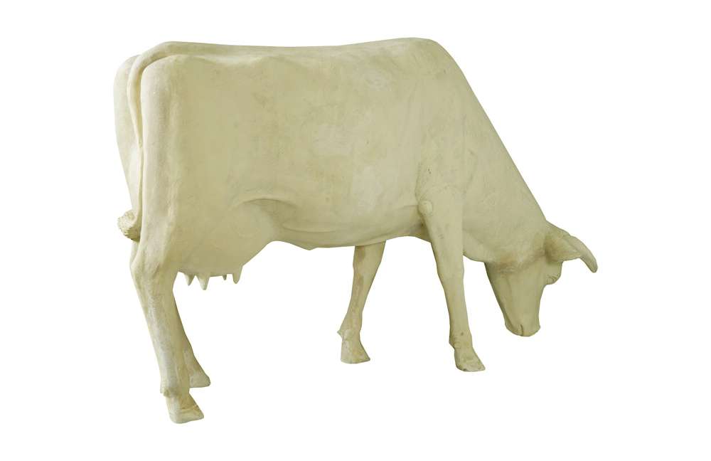 Phillips Collection - Life Size Cow, Grazing, Off White - PH57424 veiw 3
