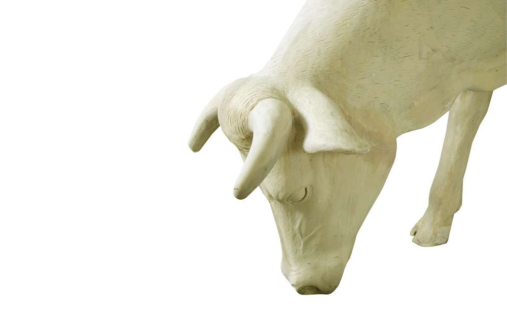 Phillips Collection - Life Size Cow, Grazing, Off White - PH57424 veiw 5