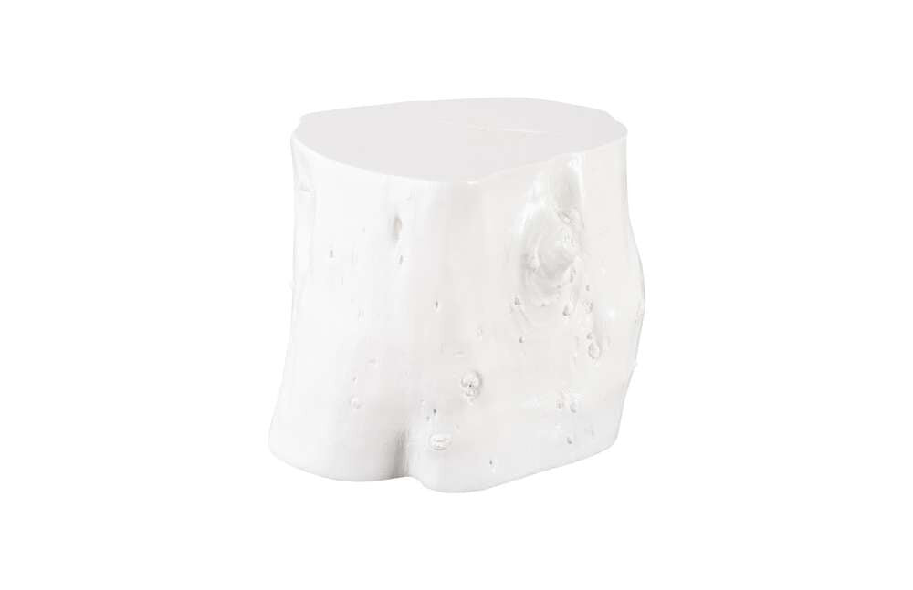 Phillips Collection - Log Stool, Gel Coat White, LG - PH105532 veiw 3