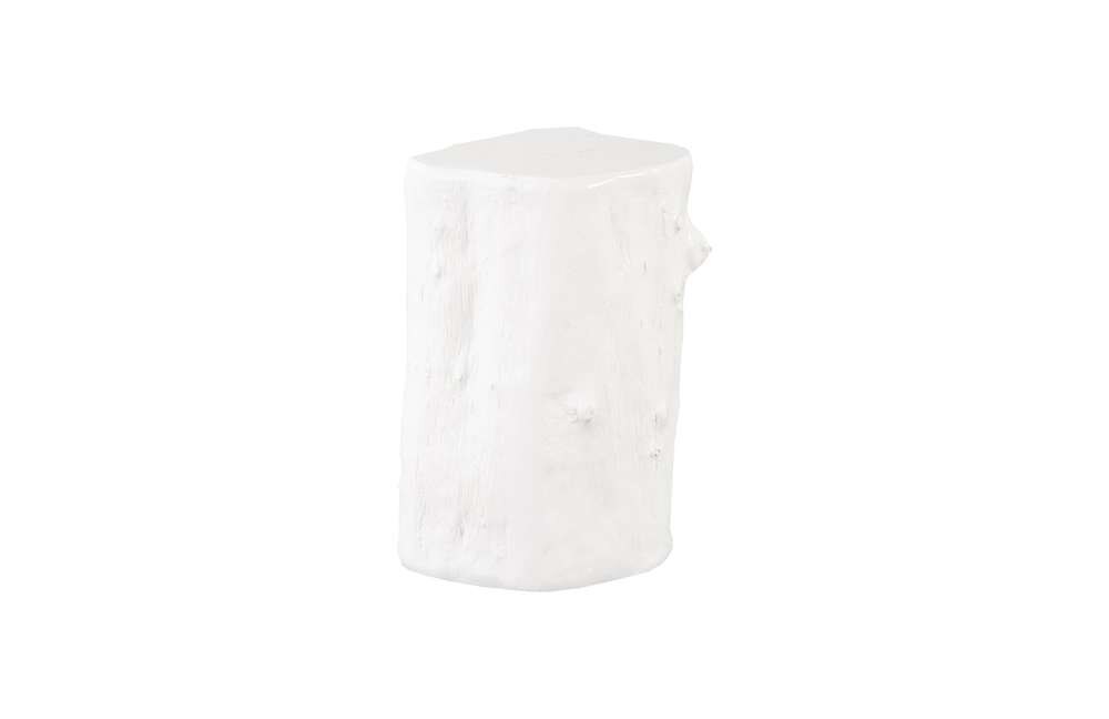Phillips Collection - Log Stool, Gel Coat White, SM - PH105531 veiw 3