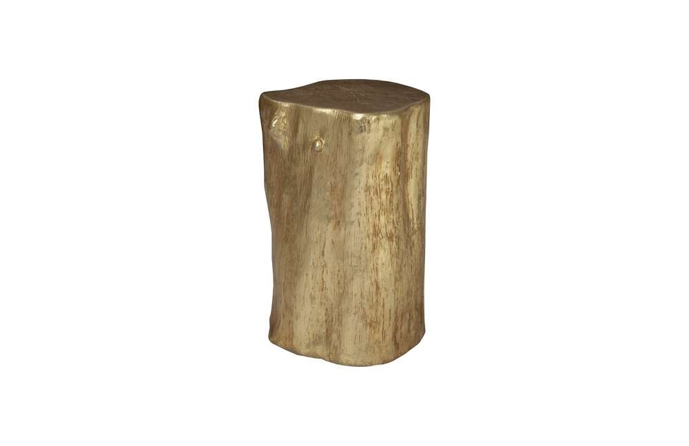 Phillips Collection - Log Stool, Gold Leaf, SM - PH55915 veiw 2