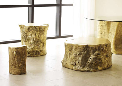 Phillips Collection - Log Stool, Gold Leaf, SM - PH55915 veiw 4