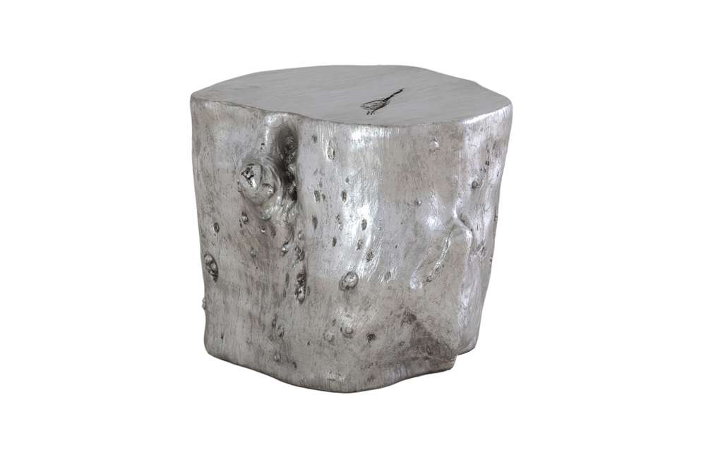 Phillips Collection - Log Stool, Silver Leaf, LG - PH56279 veiw 1