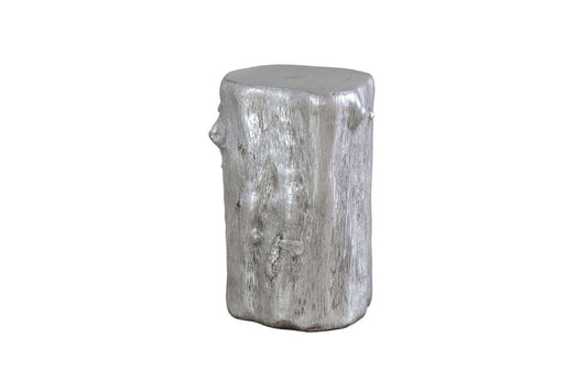 Phillips Collection - Log Stool, Silver Leaf, SM - PH55914 veiw 1