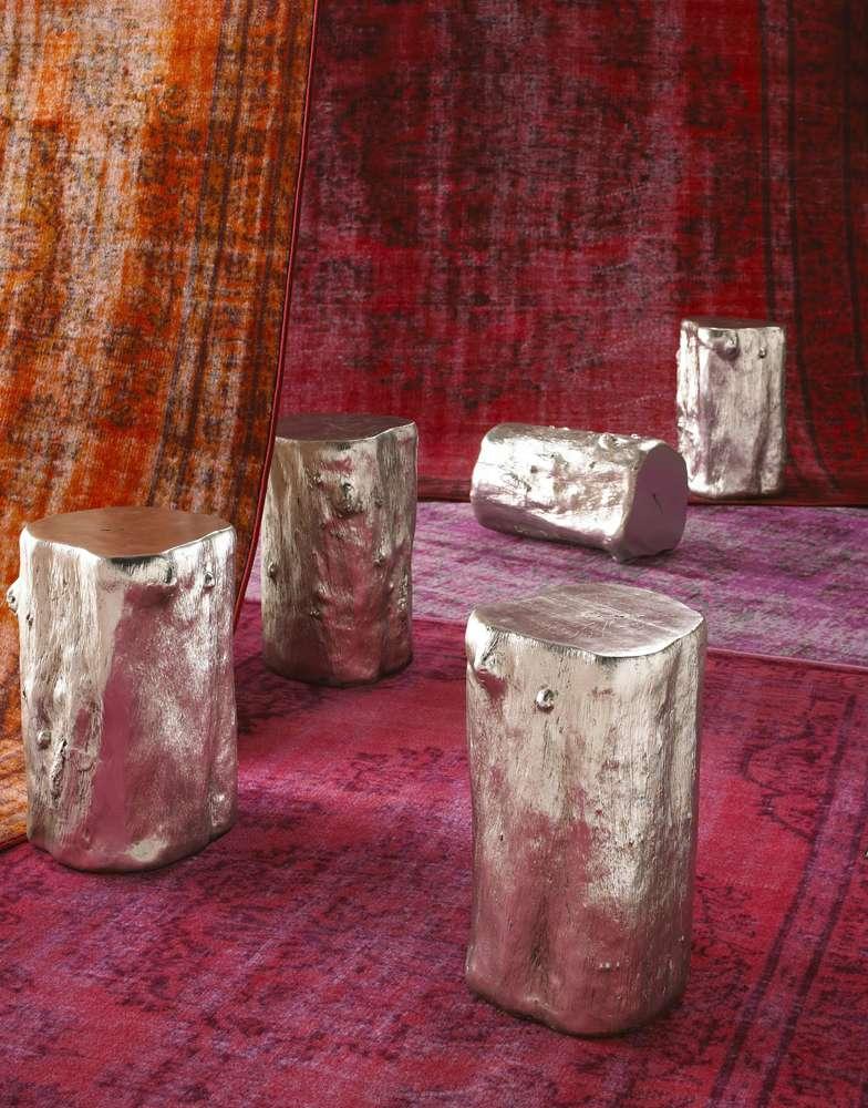 Phillips Collection - Log Stool, Silver Leaf, SM - PH55914 veiw 4