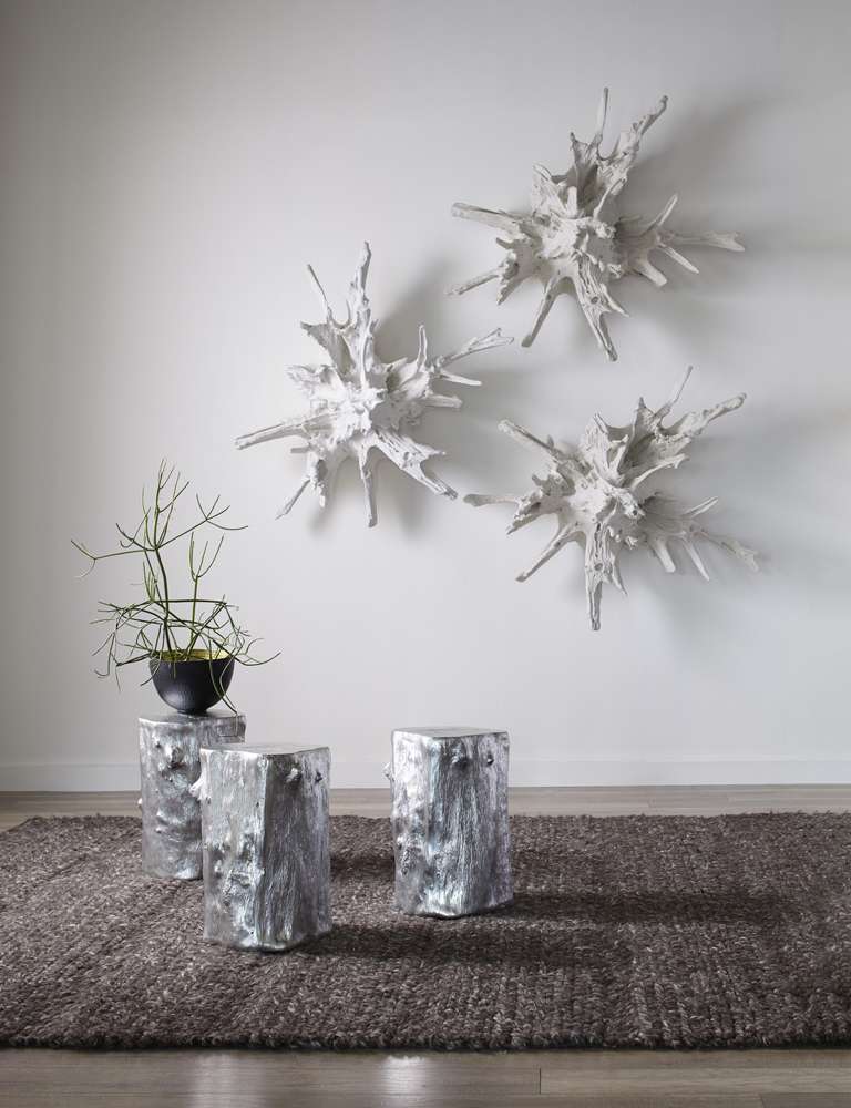 Phillips Collection - Log Stool, Silver Leaf, SM - PH55914 veiw 5