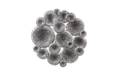 Phillips Collection - Lotus Collage, Round, Metal, Silver/Black - TH100852 view 1