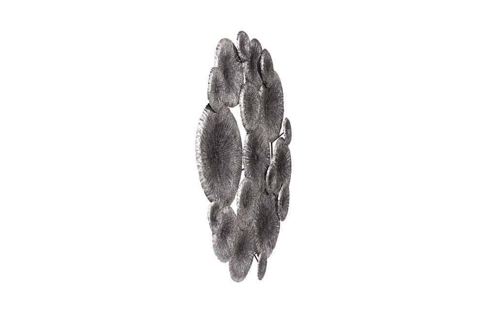 Phillips Collection - Lotus Collage, Round, Metal, Silver/Black - TH100852 view 2