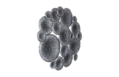 Phillips Collection - Lotus Collage, Round, Metal, Silver/Black - TH100852 veiw 2