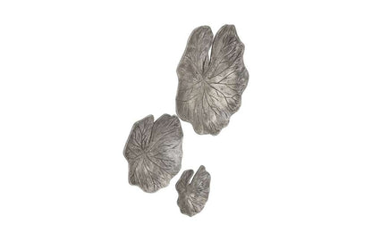 Phillips Collection - Lotus Leaf Wall Tiles, Set of 3, Black/Silver, Aluminum - ID96066 veiw 2
