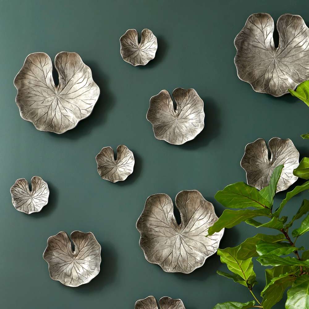 Phillips Collection - Lotus Leaf Wall Tiles, Set of 3, Black/Silver, Aluminum - ID96066 veiw 5