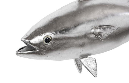 Phillips Collection - Mackerel Fish Wall Sculpture, Resin, Silver Leaf - PH64549 view 2
