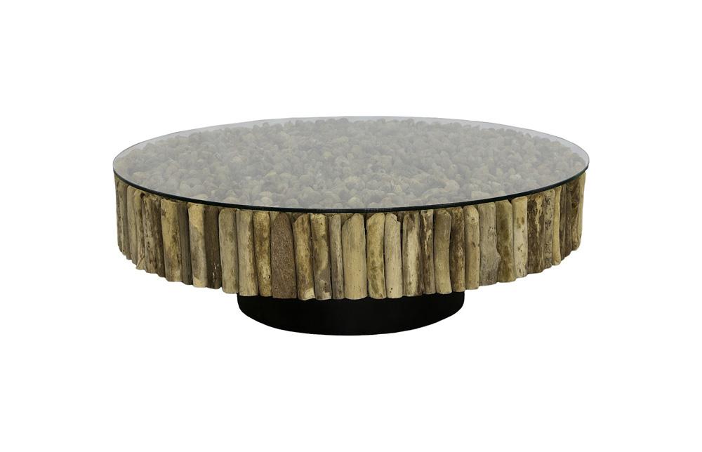 Phillips Collection - Manhattan Coffee Table, Round, with Glass - PH112234 veiw 1