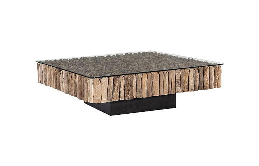 Phillips Collection - Manhattan Coffee Table, Square, with Glass - PH64007 view 1